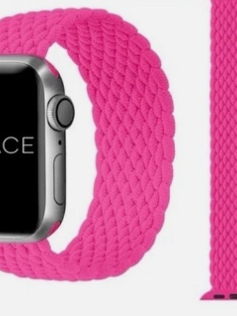 Solace Pink Braided Loop Smartwatch Band for Compatible Wearables